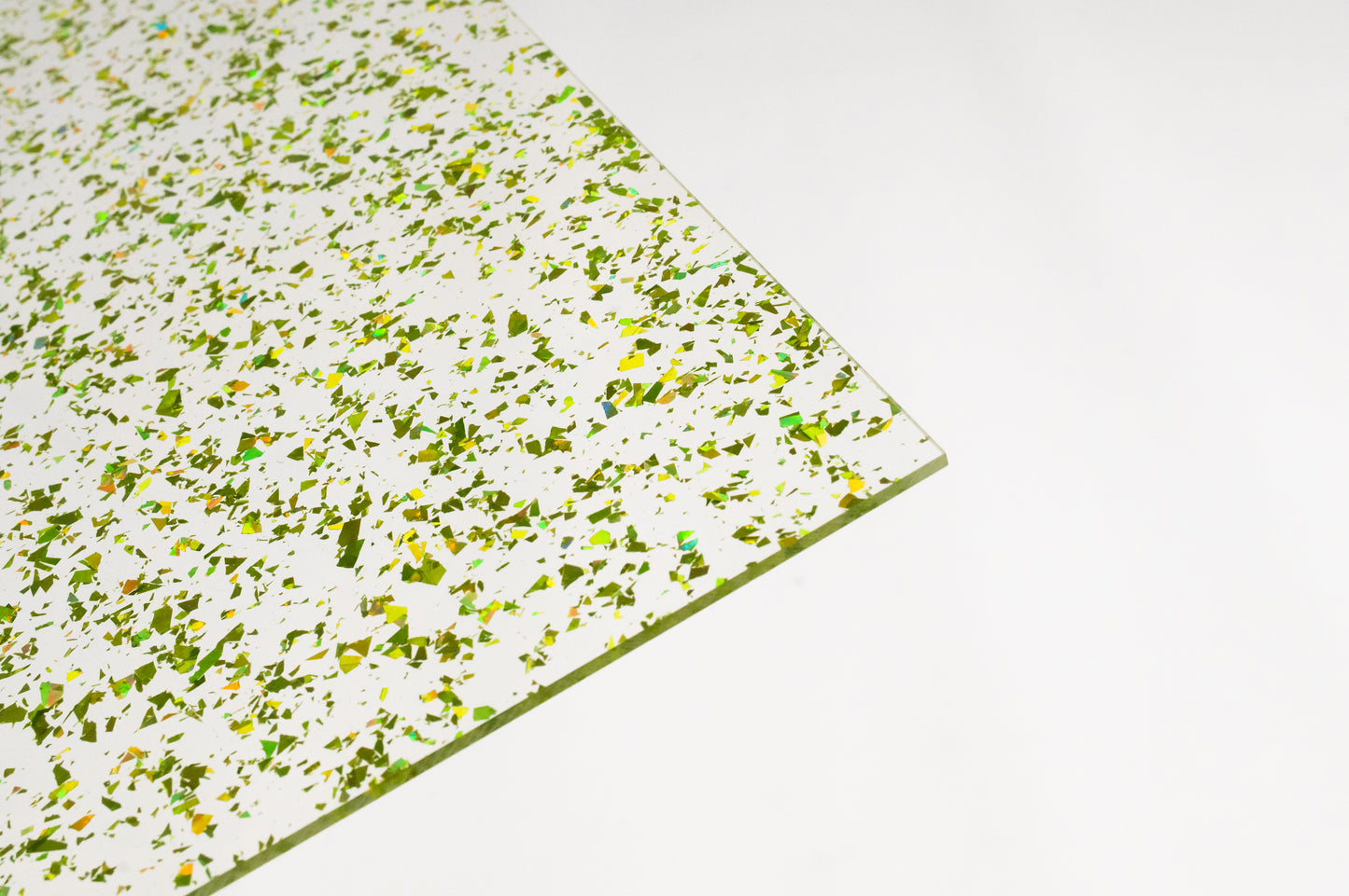 1/8" Key Lime Sparkle Cast Acrylic