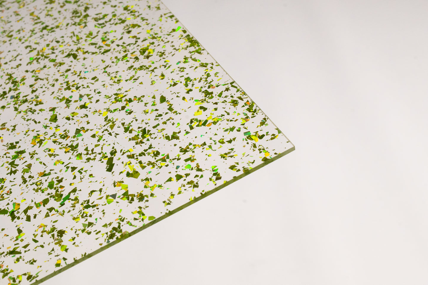 1/8" Key Lime Sparkle Cast Acrylic