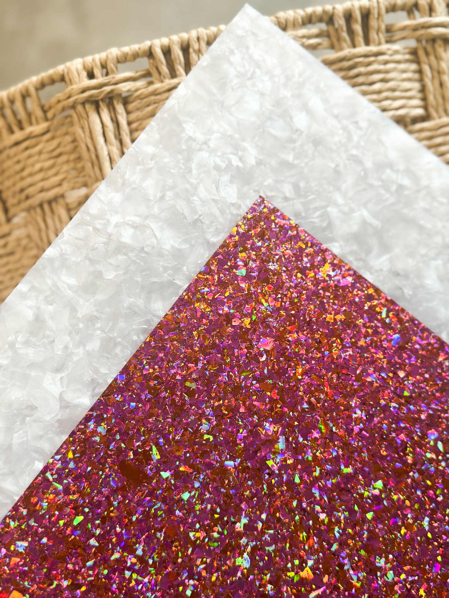 1/8" Coral Crush Confetti Cast Acrylic