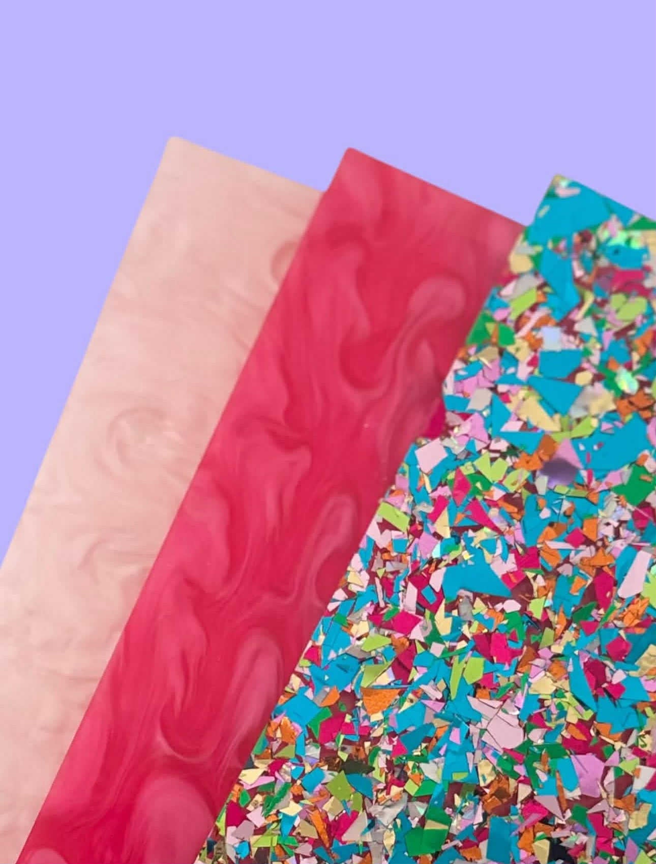 1/8" Pink Waves Acrylic Sheet"
