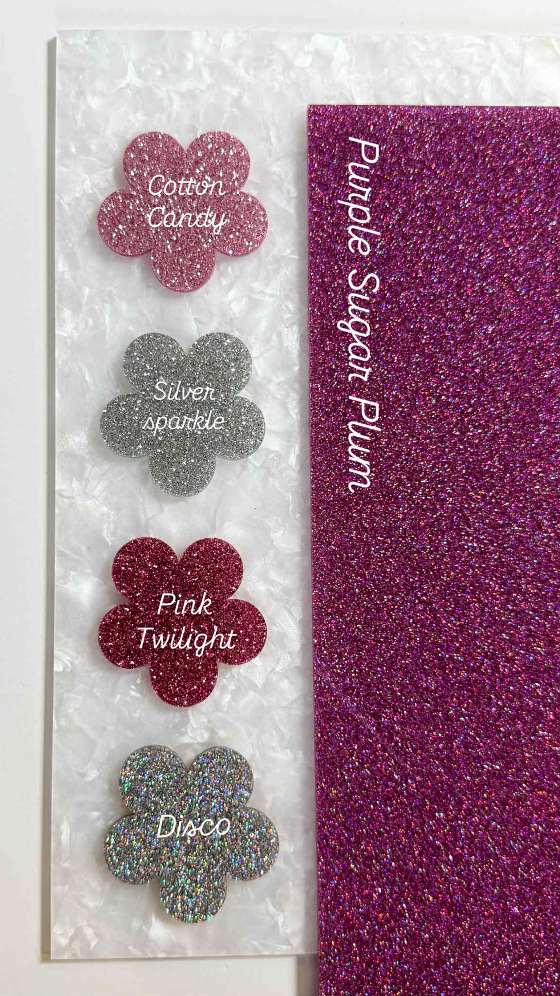 1/8" Pink Twilight Glitter Cast Acrylic Sheet