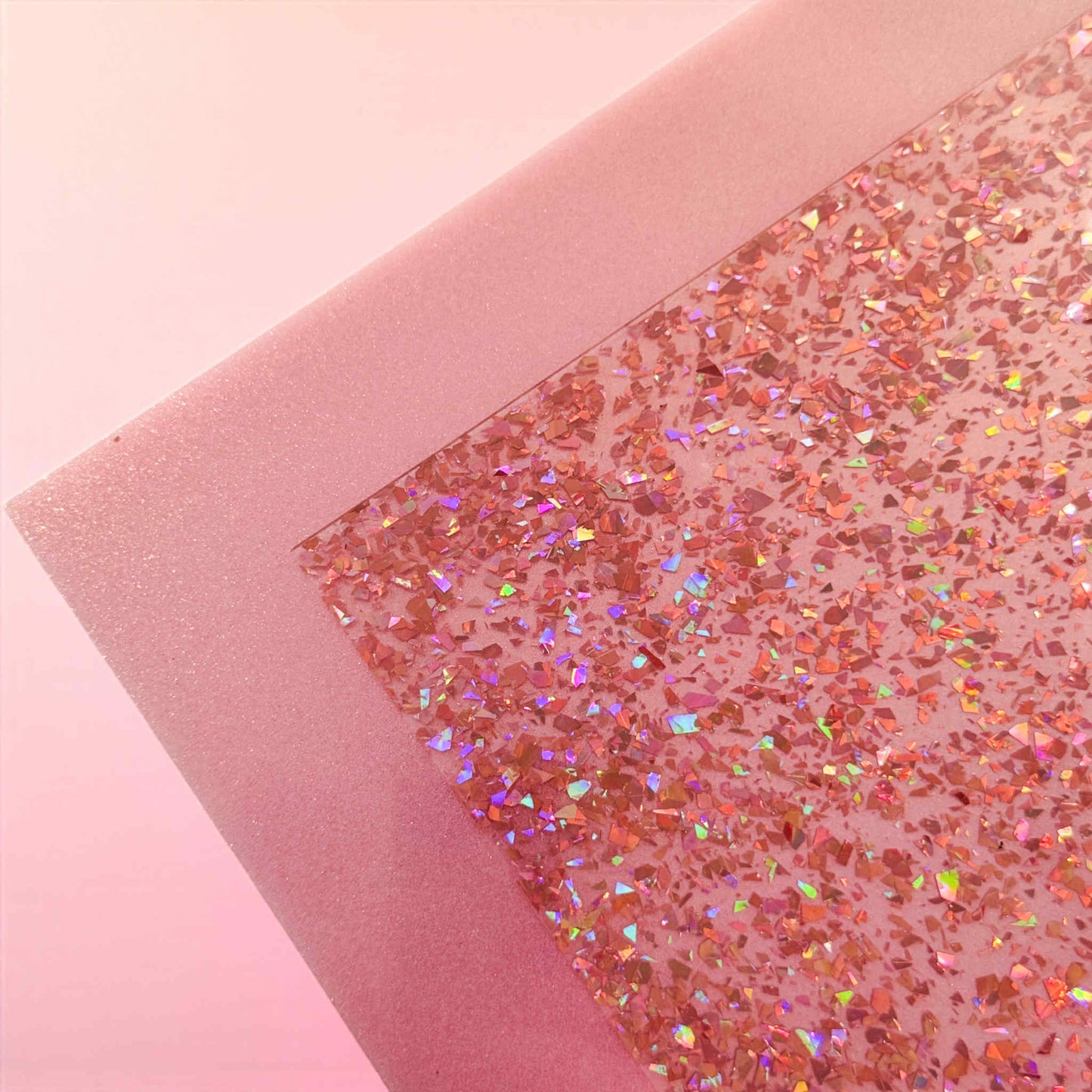 1/8" Princess Pink Sparkle Cast Acrylic