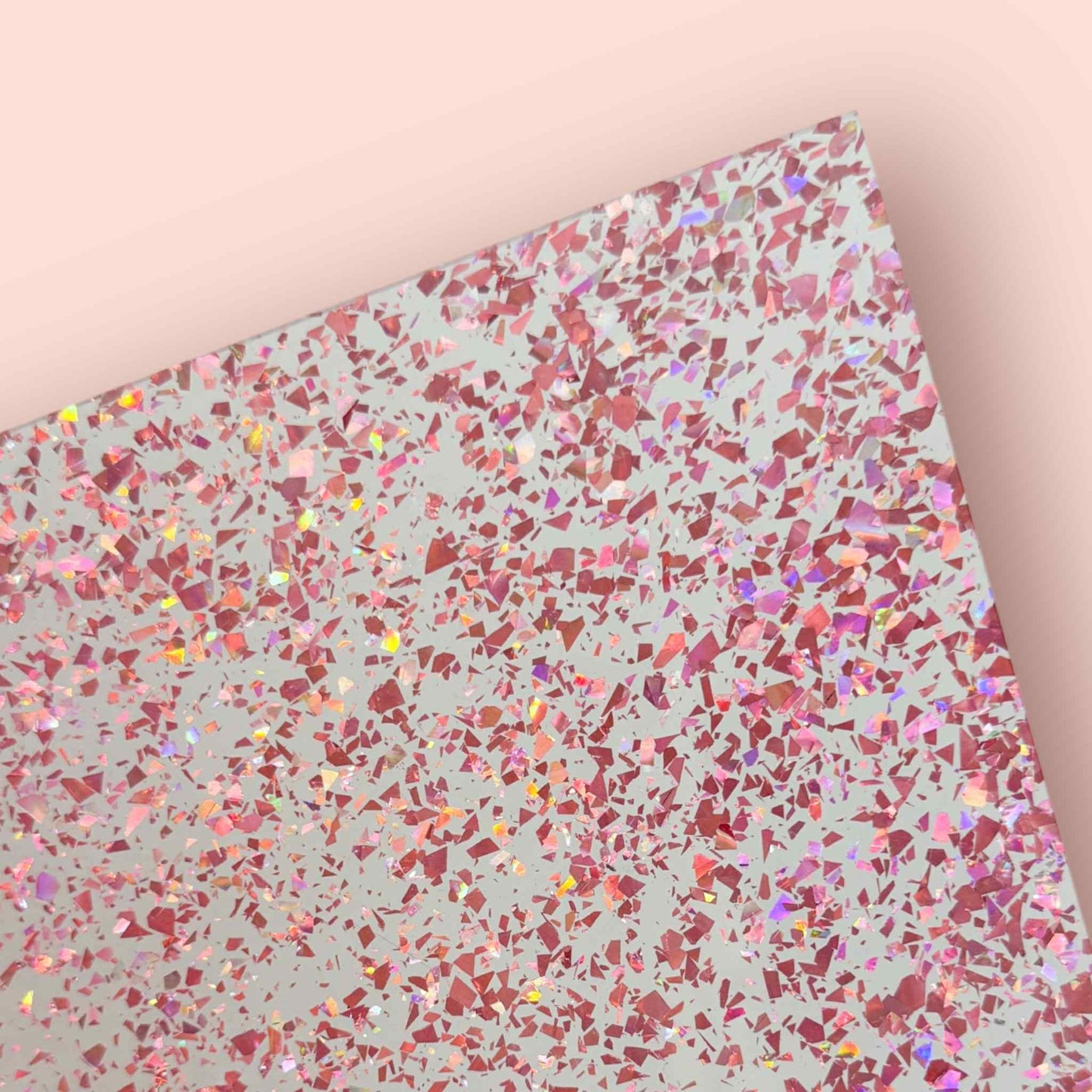 1/8" Princess Pink Sparkle Cast Acrylic