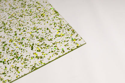 1/8" Key Lime Sparkle Cast Acrylic