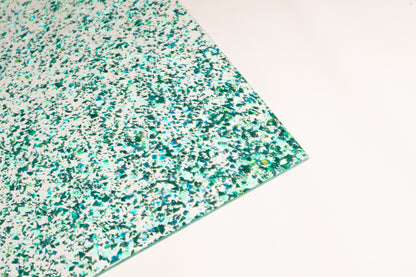 1/8" Aqua Lagoon Sparkle Cast Acrylic