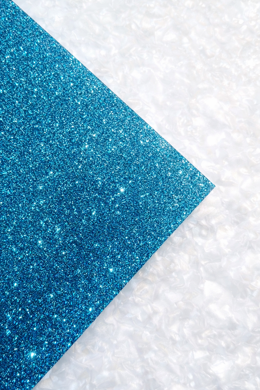 1/8 " Aqua Glitter Cast Acrylic Sheet
