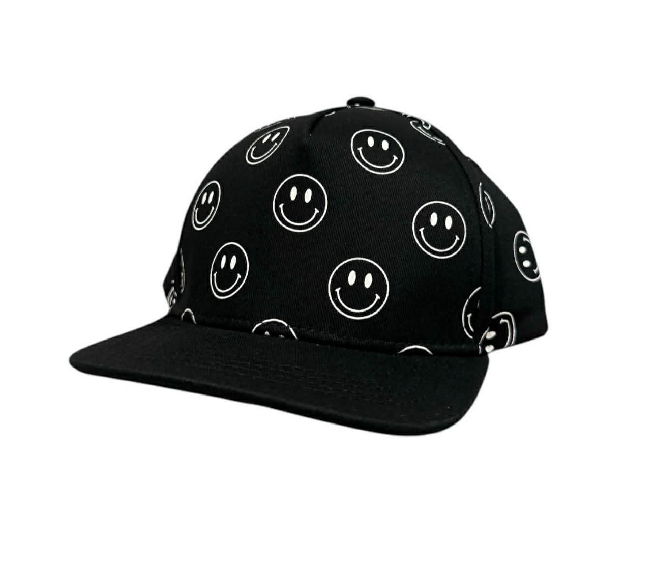 Children's Black Smiley Snapback