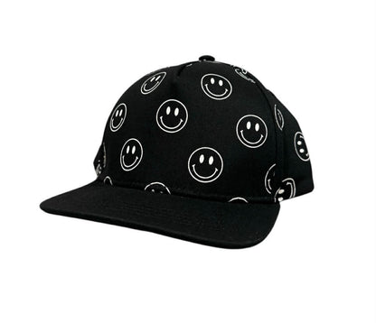 Children's Black Smiley Snapback