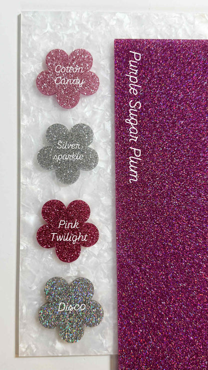 1/8" Cotton Candy Pink Glitter Cast Acrylic Sheet