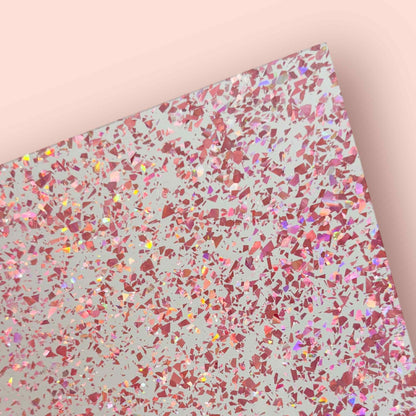 1/8" Princess Pink Sparkle Cast Acrylic