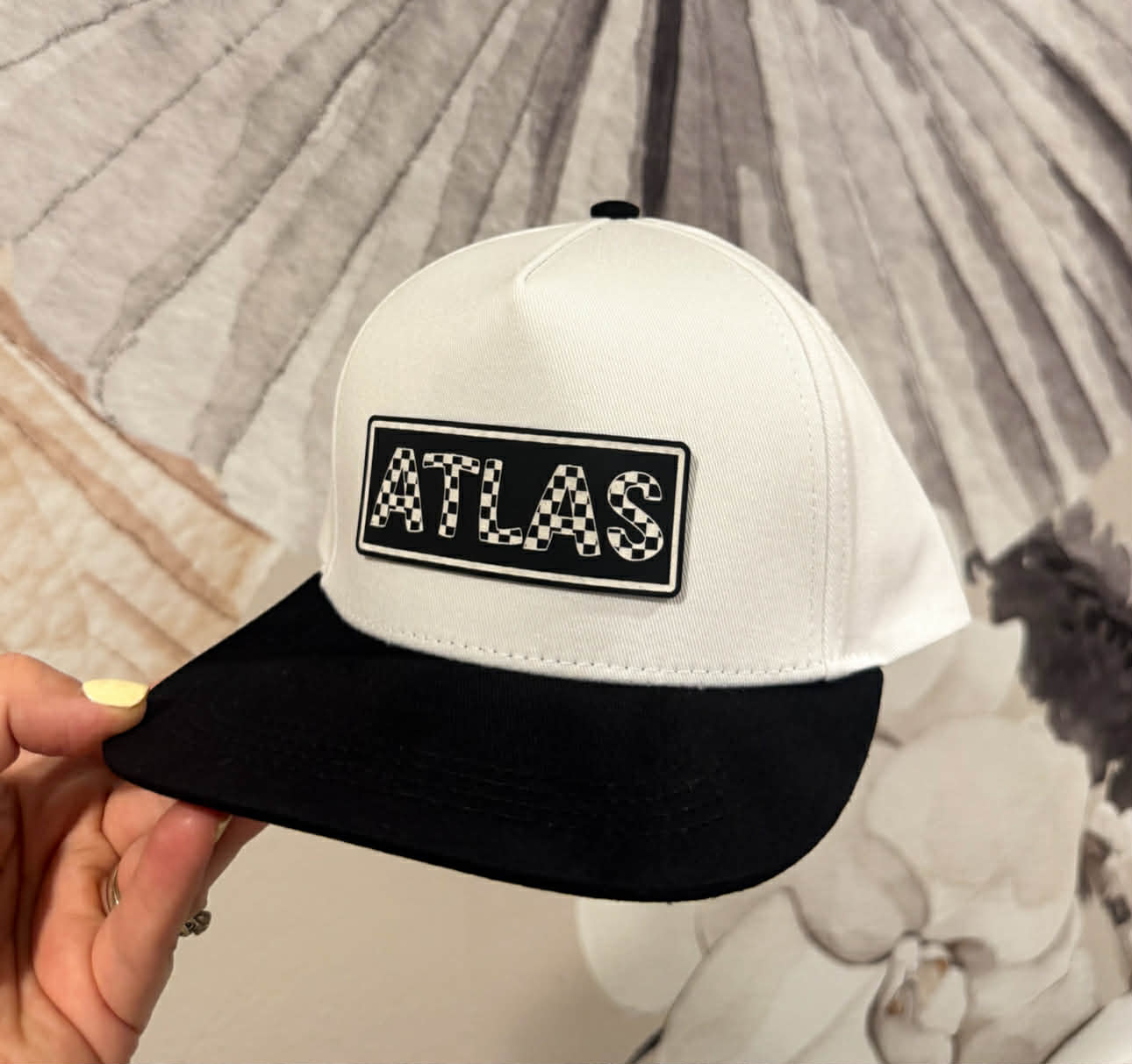Children's White/Black Snapback
